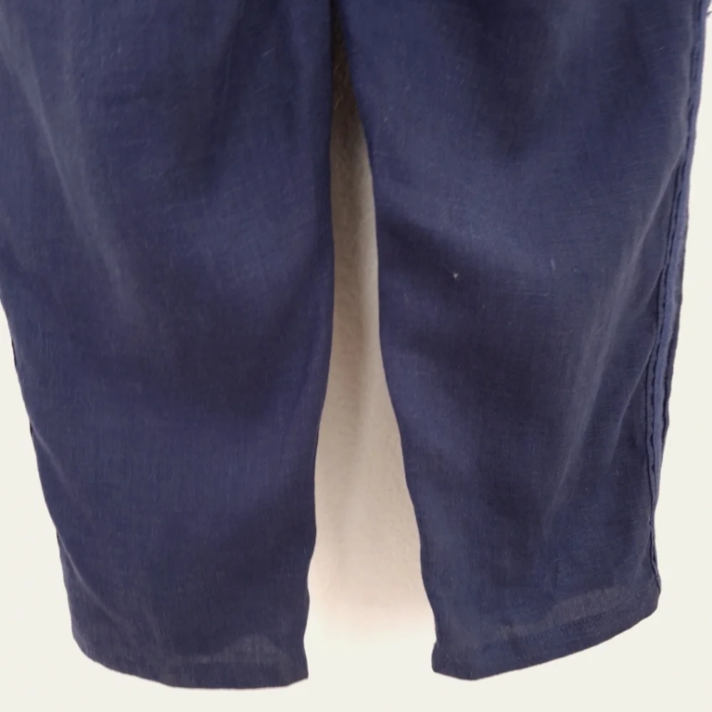 Joie Corrine Navy Linen Sleeveless Jumpsuit